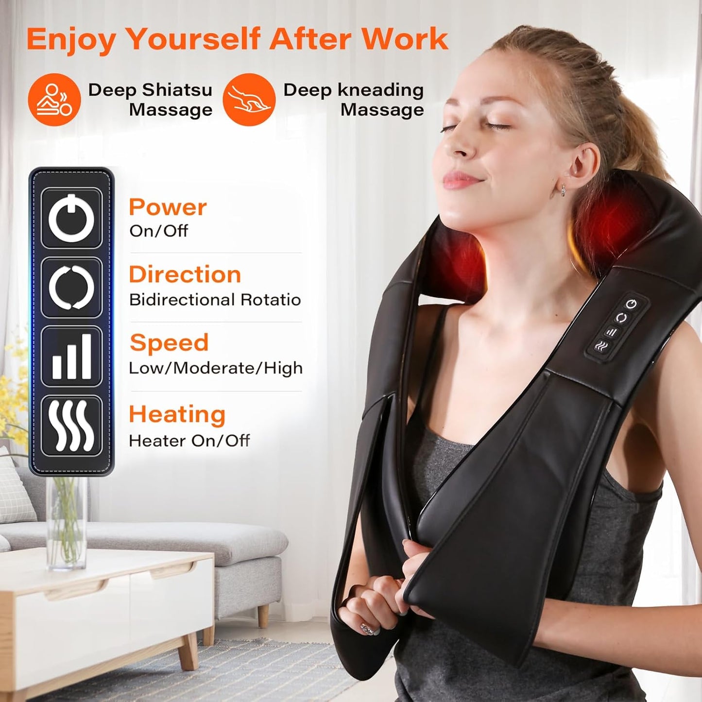 Smart 3D Electric Neck & Back Massager with Heat