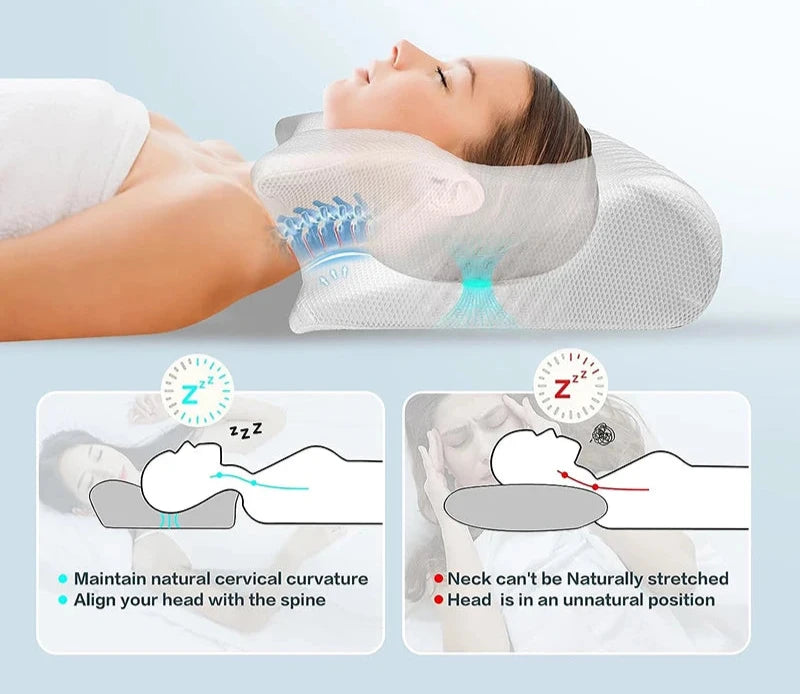 2-in-1 Memory Foam Cervical Pillow