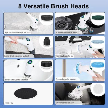 Rotatable Cleaning Brush For Bathroom Kitchen Windows Toilet