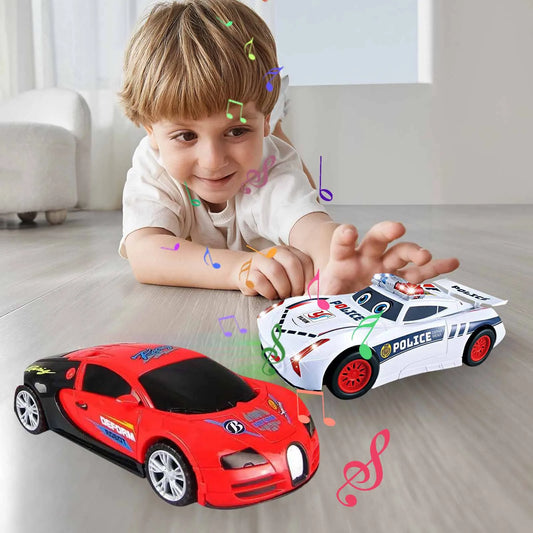 Electric Transforming Robot Toy with Flashing LED and Music