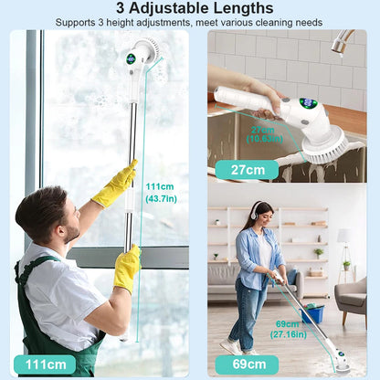 Rotatable Cleaning Brush For Bathroom Kitchen Windows Toilet