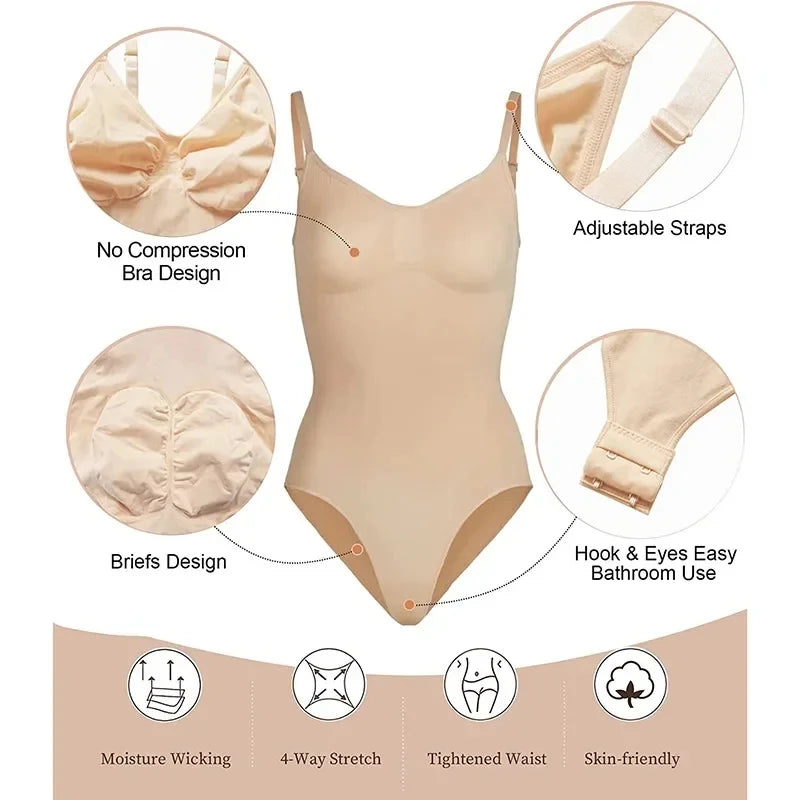 Shapewear Body String Fajas Colombianas Body Shaper Femmes Sans Couture Contrôle Du Ventre Gaine Amincissante Ventre Plat pour Sous-Vêtements