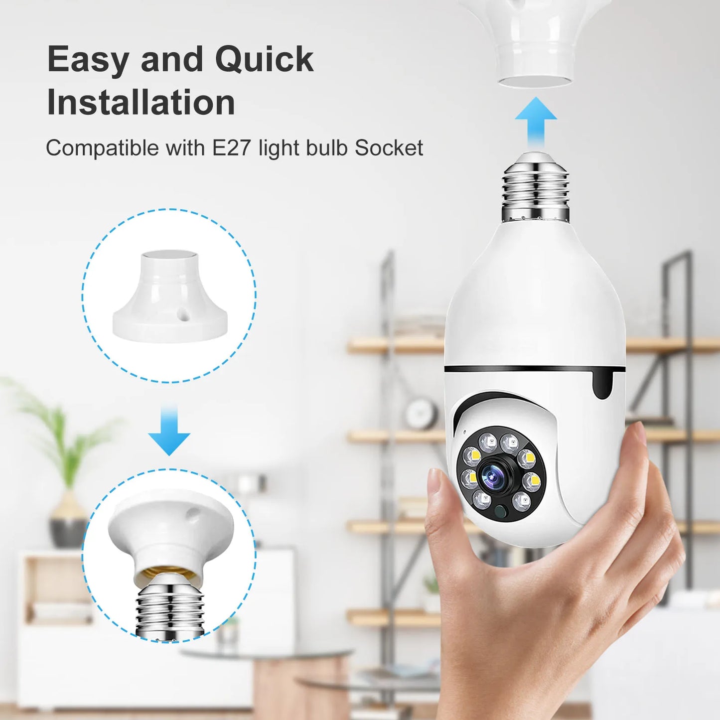 E27 Bulb Wifi Surveillance Camera